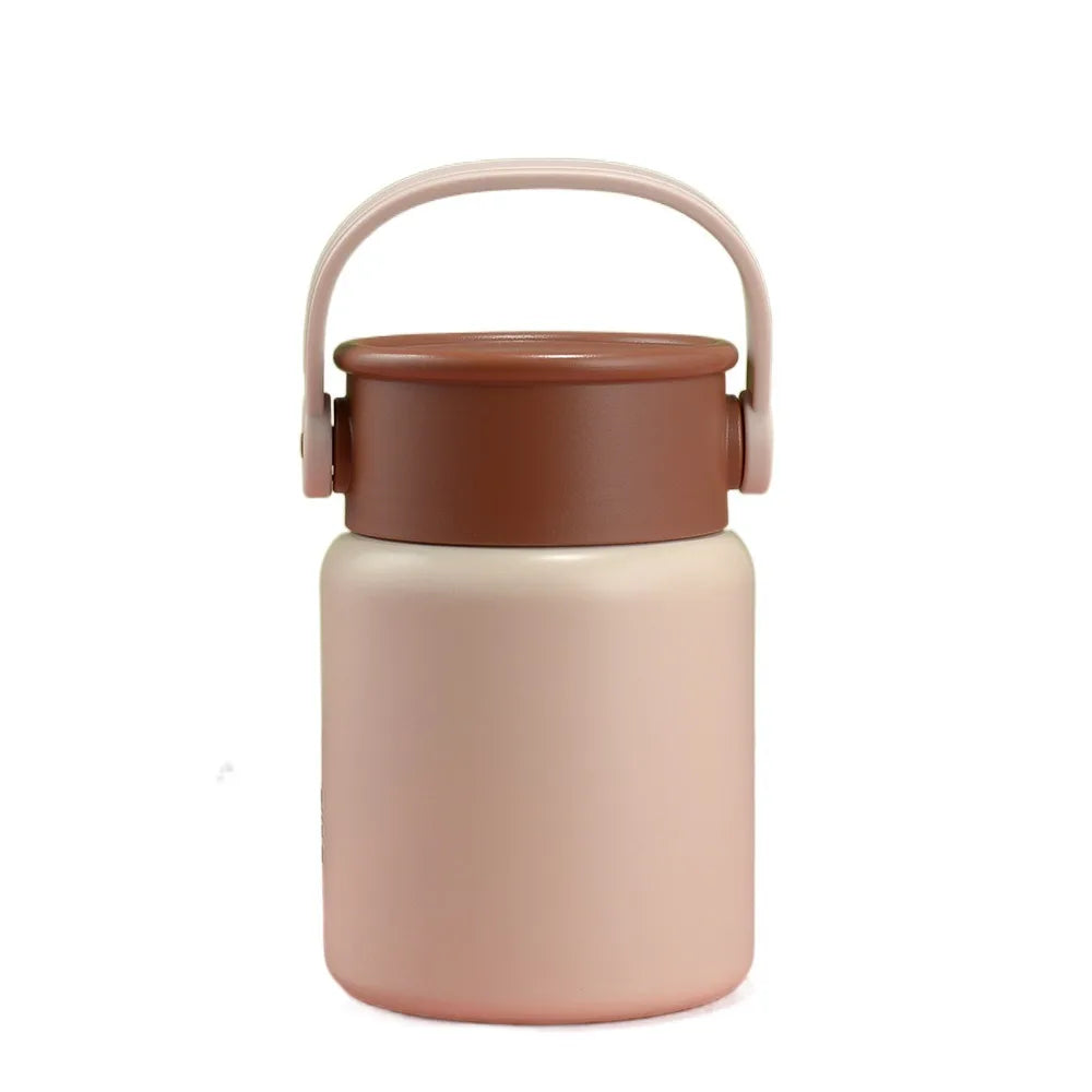 Durable Insulated Stainless Steel Thermos Cup Portable 500ml Thermos Pot Leak Proof with Spoon Vacuum Flask Picnic